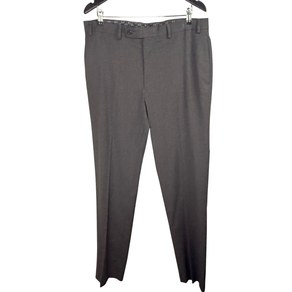 Lauren Ralph Lauren Gray Dress Pants Women 36W 33L Straight Leg Rayon Trousers